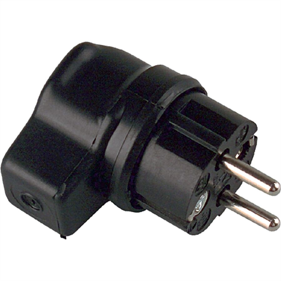 BACHMANN Vollgummi-Winkelstecker, schwarz belg./franz.
