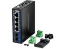 TRENDnet TI-G51SC 5-Port Gigabit Switch Industrial DIN-Rail mit MM SC-Port