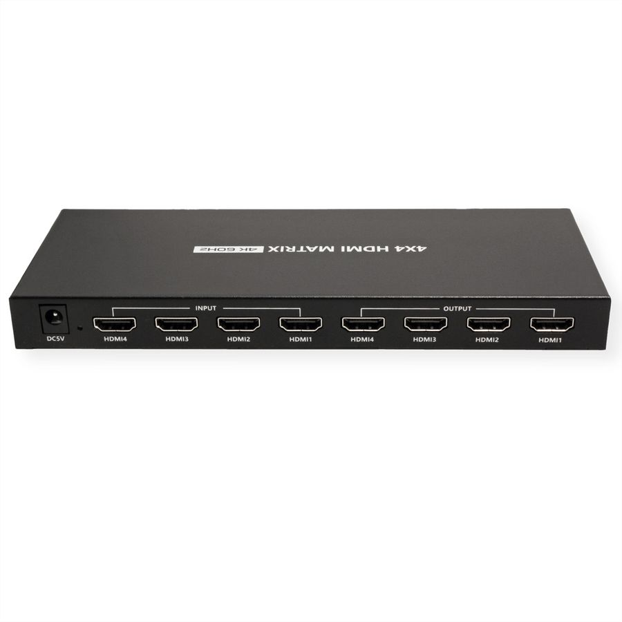 VALUE 4K HDMI Matrix Switch, 4 x 4, mit Fernbedienung
