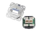 TELEGÄRTNER Dose AMJ45 ohne Zentralplatte, 2x RJ-45 Kat.6A (Class EA)