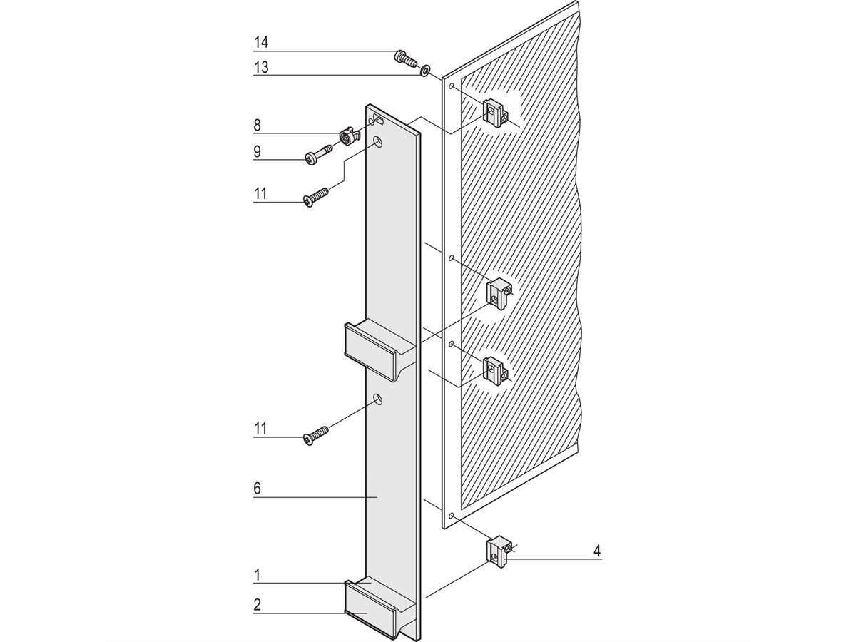 SCHROFF Steckbaugruppe mit starrem Griff in Trapezform - STECKBAUGRUPPE 6HE 5TE EL/C