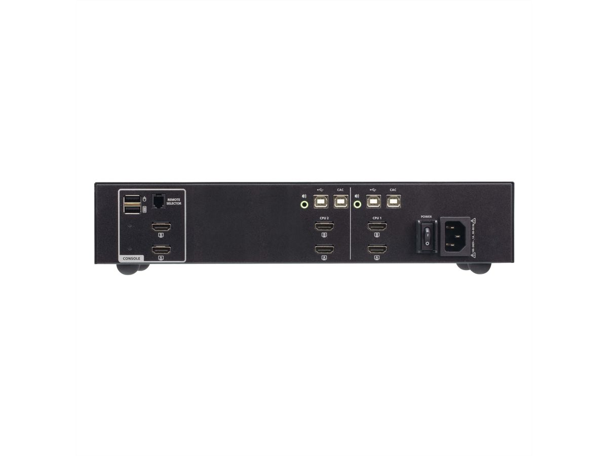 ATEN CS1142H4C 2-Port 4K HDMI Dual Display Secure KVM, mit Card Reader PSD PP V4.0 Compliant