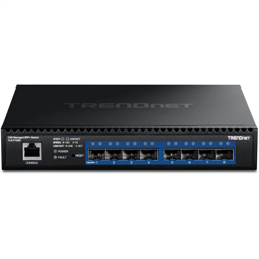 TRENDnet TL2-F7080 Switch 8-Port 10G Layer 2 Managed SFP+