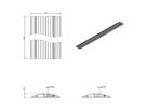DATAFLEX Addit Kabelschutz, gerade 422, silberfarben, 150 cm