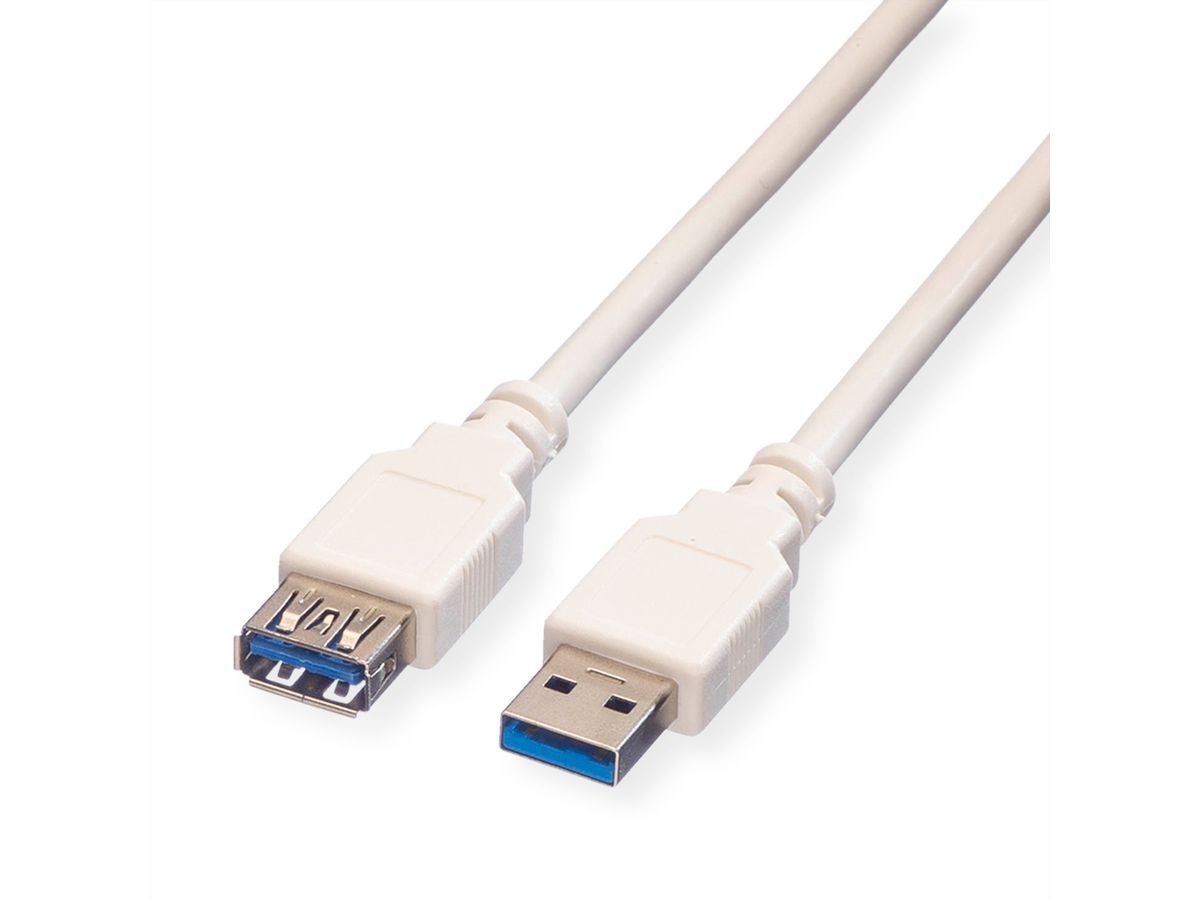 VALUE USB 3.2 Gen 1 Kabel, Typ A-A, ST/BU, weiß, 1,8 m