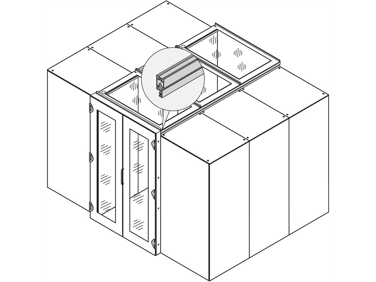 SCHROFF EINHAUS.DACH 1200B 800T 7021