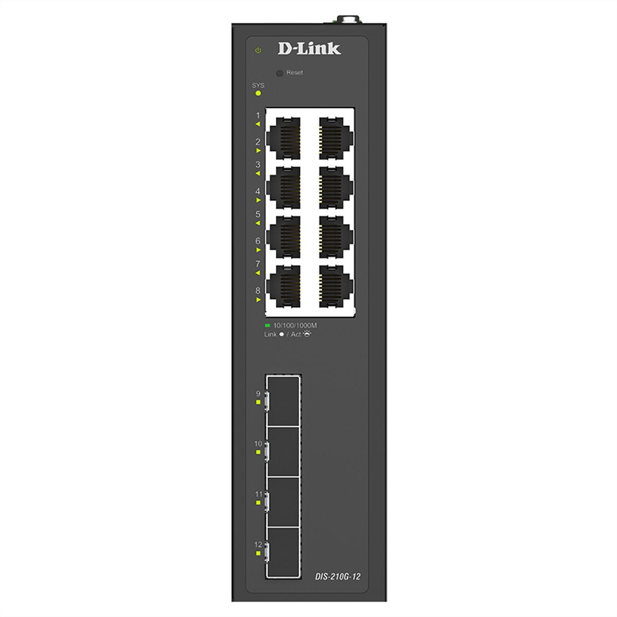 D-Link DIS-210G-12 12-Port Switch, Smart Managed Gigabit Industrial