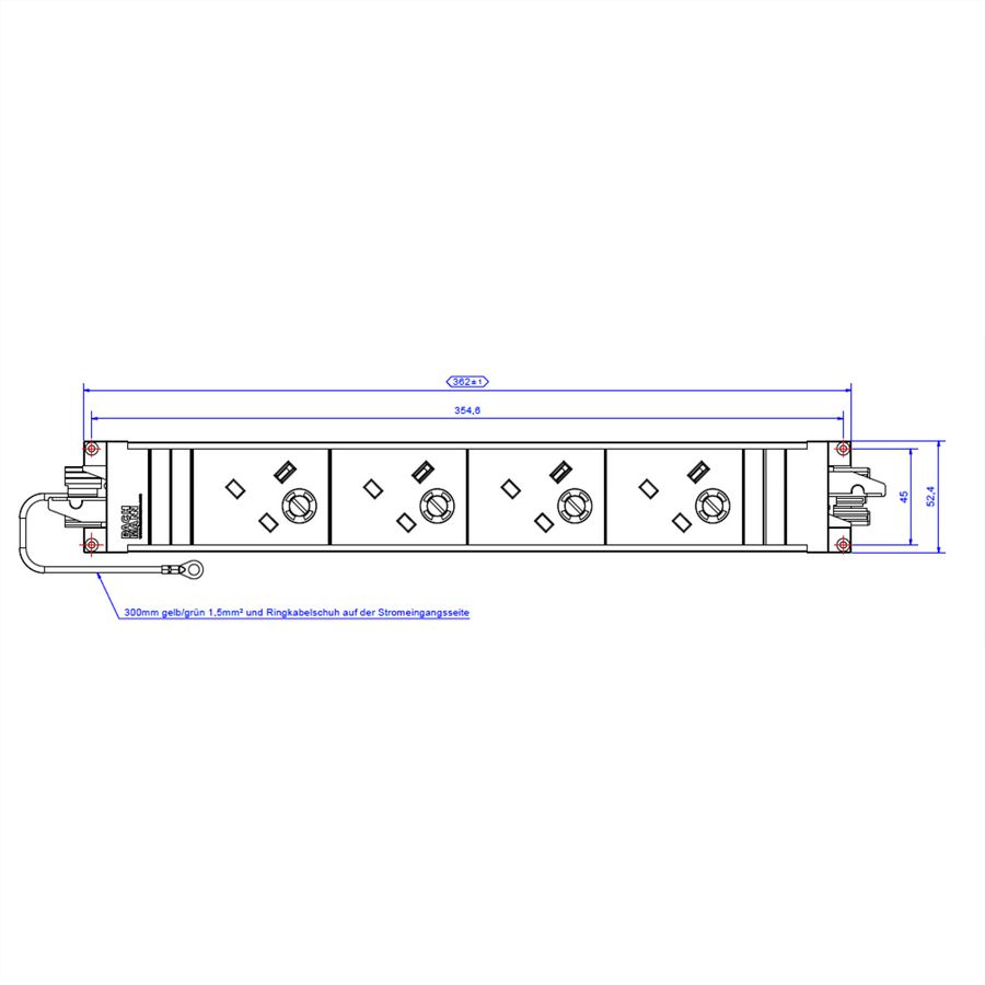 BACHMANN STEP BASE 4xUK 45° 3,15A GST18, schwarz