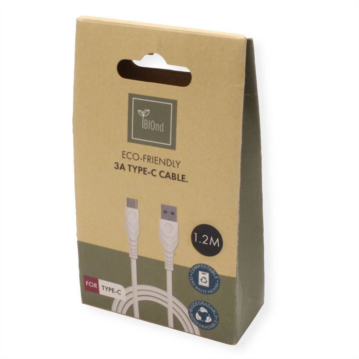 BIOnd BIO-12-TC USB-A to Type-C 3A, 1,2 m