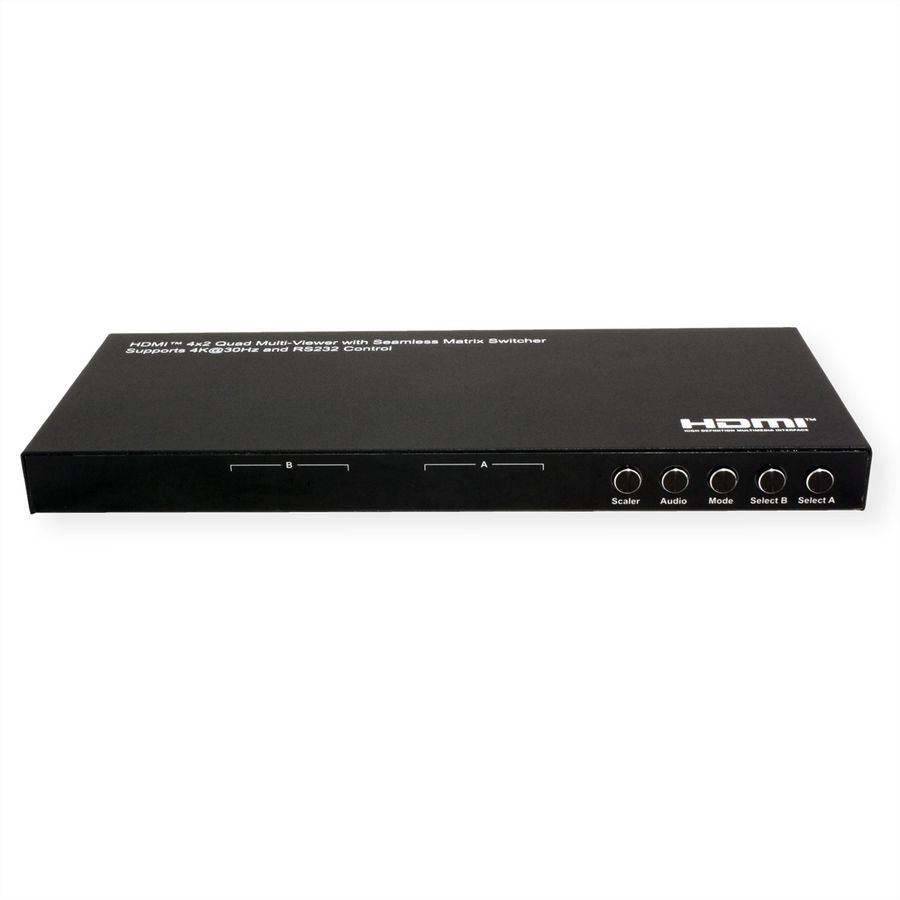 VALUE HDMI Matrix Switch, 4x2 QUAD Multi-Viewer, nahtlose Umschaltung