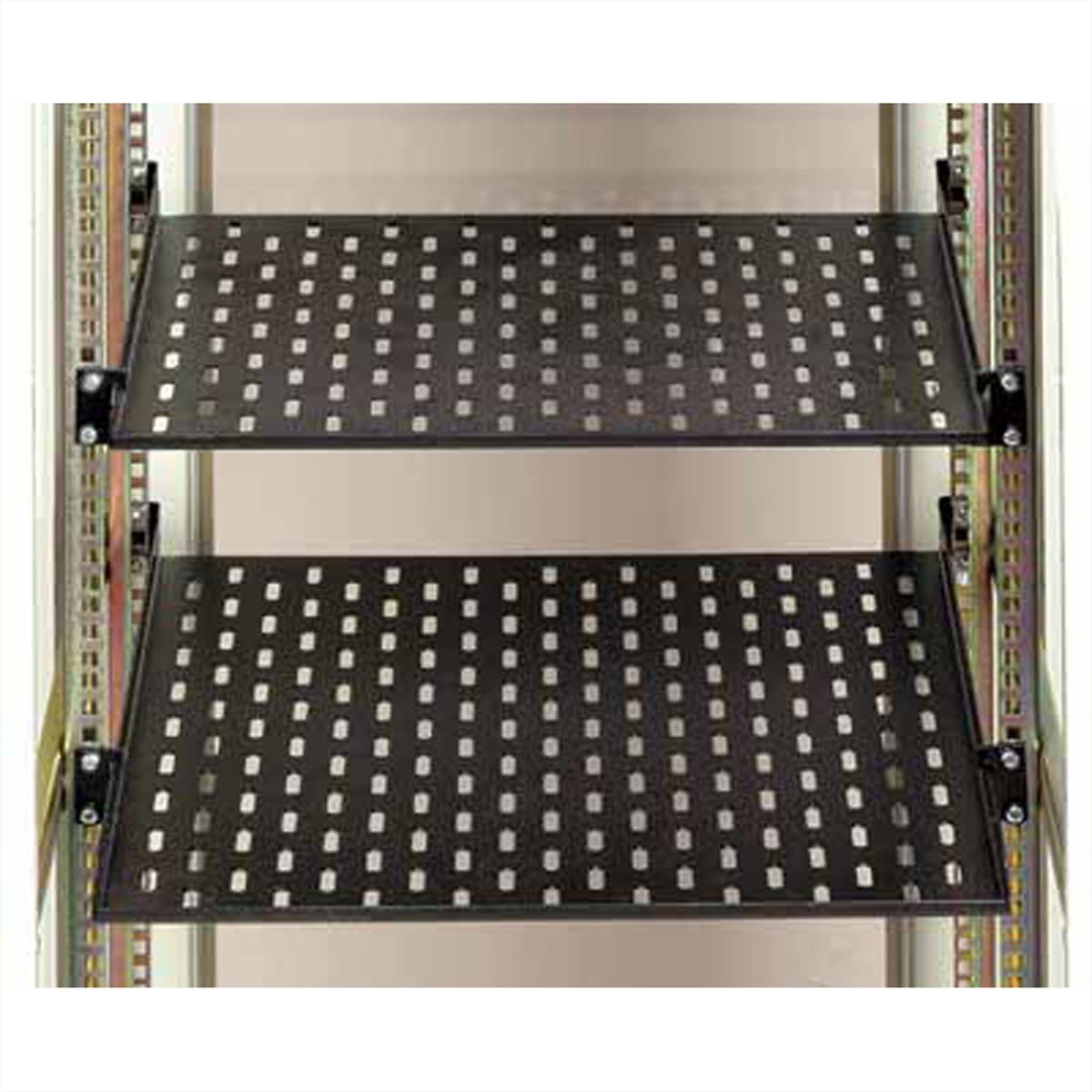 CONTEG 19"-Geräteträger schwarz 1 HE, 435 x 150 mm, max. 15kg