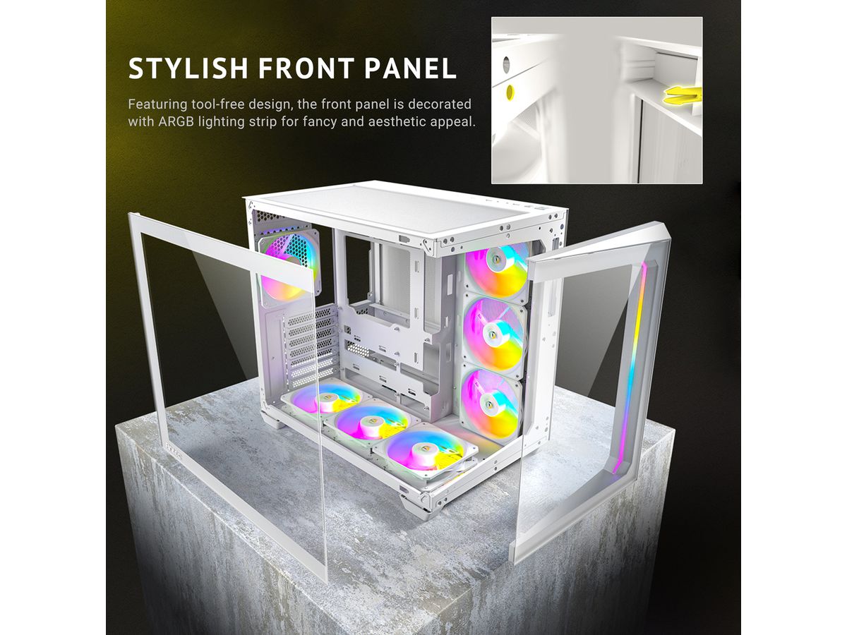 ANTEC Constellation C5 ARGB PC Gehäuse Midi Tower ATX, weiß