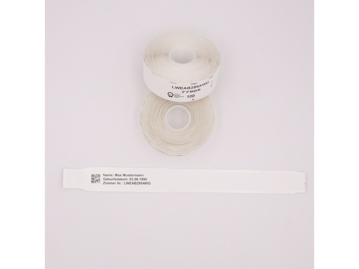 Brother LWEAB295AWG Druckeretikett Weiß Selbstklebendes Druckeretikett