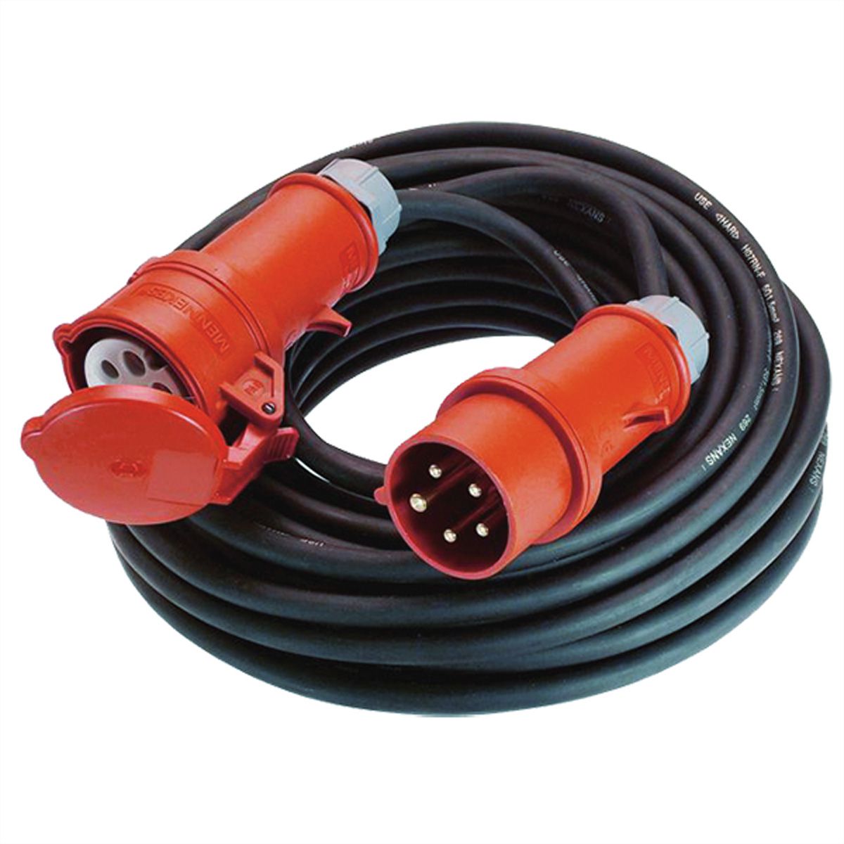 BACHMANN Extension 5G1,5mm² schwarz, H07RN-F CEE 16A rot 400V, 25 m
