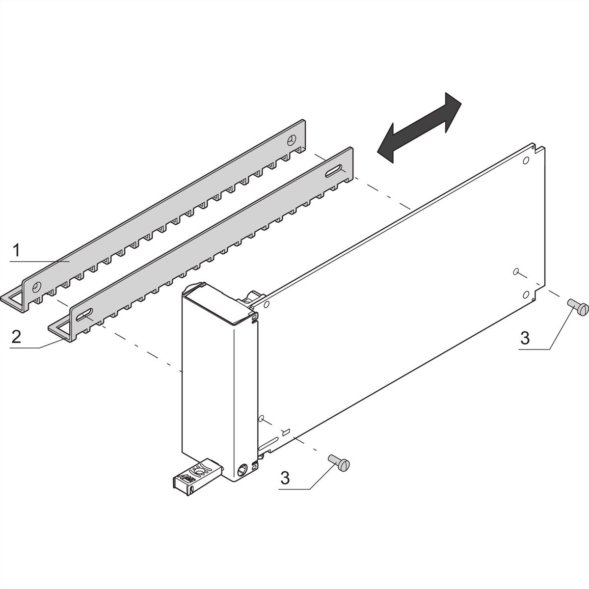 SCHROFF AMC AIR BLOCKER FS SINGLE