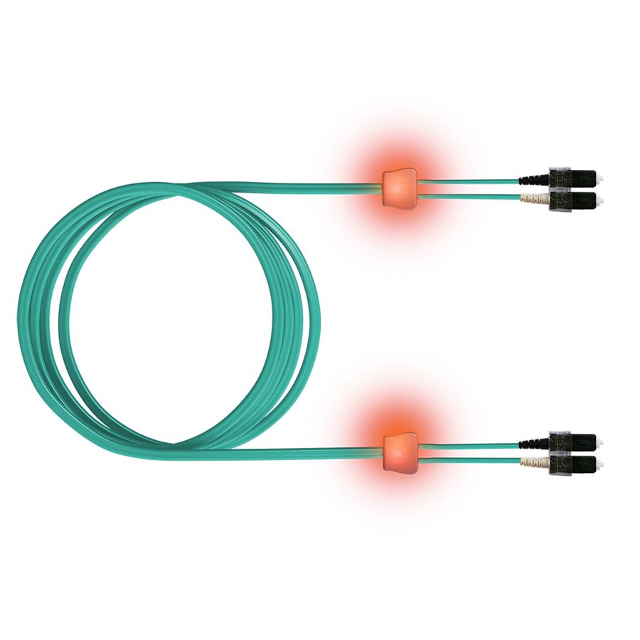 EasyLan LWL-LED-Patchkabel duplex 50/125µm OM3, SC/SC, türkis, 5 m