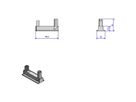 BACHMANN DESK2 Klebesockel RAL9005, Schwarz 2 Stück