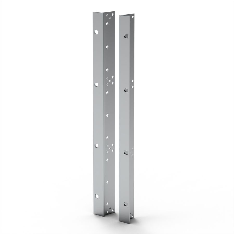 SCHROFF 19''-Winkel Typ F ohne Grifflöcher für Edelstahldichtung - 19"WINKEL 9HE O.GR. 2STK