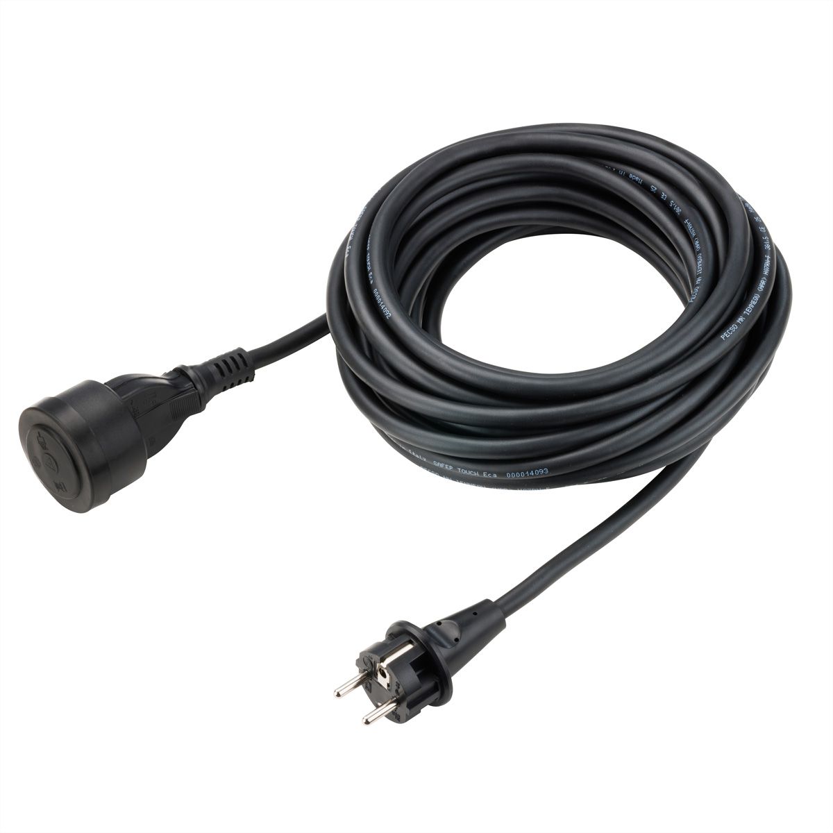 BACHMANN Extension 3G1,5mm², H07RN-F Gummi/Neopren Schutzkontakt, schwarz, 10 m