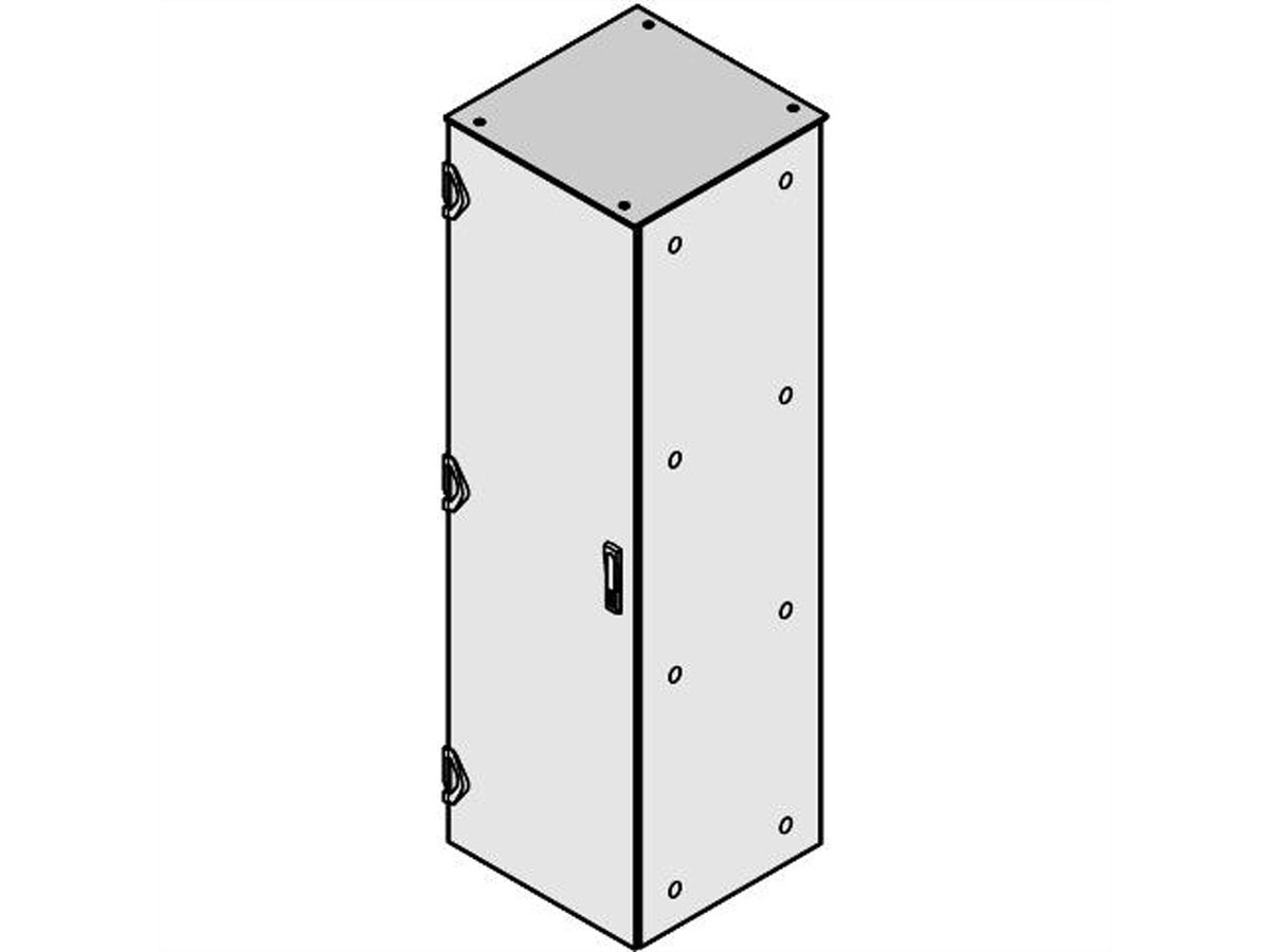 SCHROFF Flachdach, geschlossen - DACH 800B 1100T RAL 7021