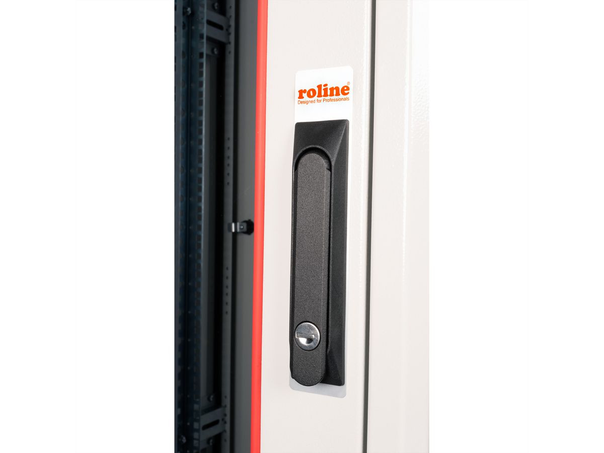 ROLINE 19-Zoll Netzwerkschrank Pro 47 HE, 600x600 BxT Glastür grau