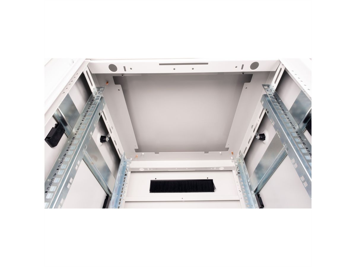 ROLINE 19-Zoll Netzwerkschrank Pro 47 HE, 600x600 BxT Glastür grau