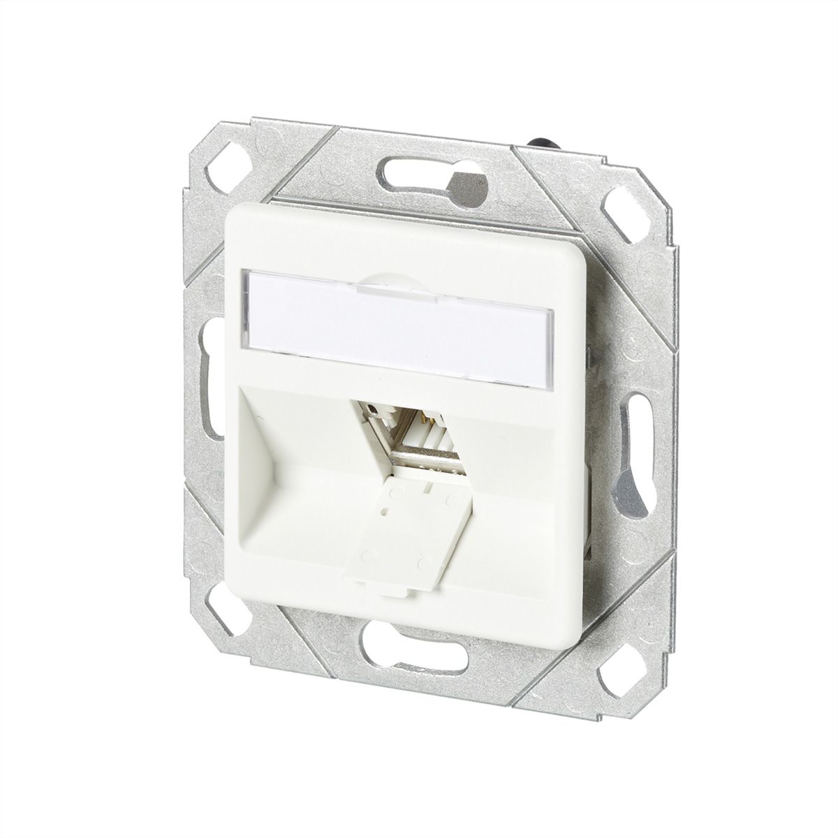 METZ CONNECT C6Amodul 1 Port 180°M UPk-Dose, reinweiß RAL9010