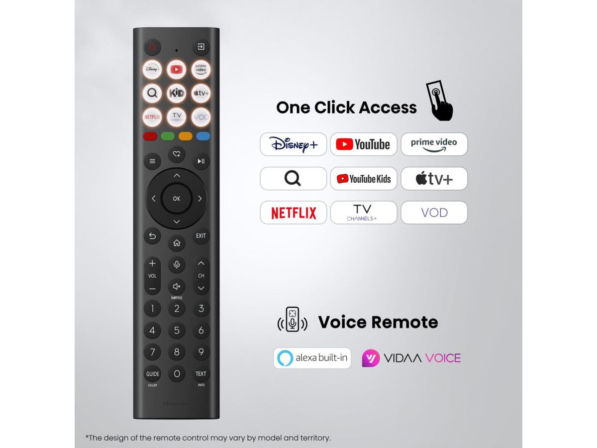 Hisense TV 65A7DS 65", QLED 4K, 60Hz, 350 Nits