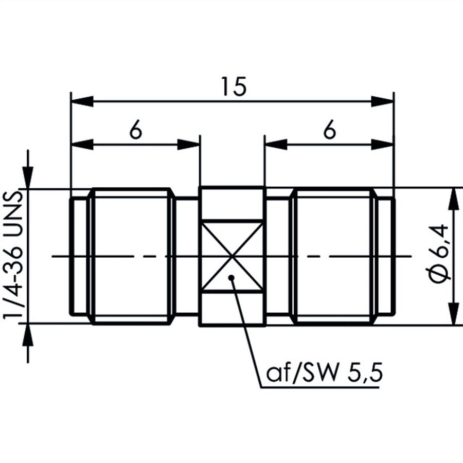 TELEGÄRTNER SMA-Verbinder, Buchse/Buchse, vergoldet