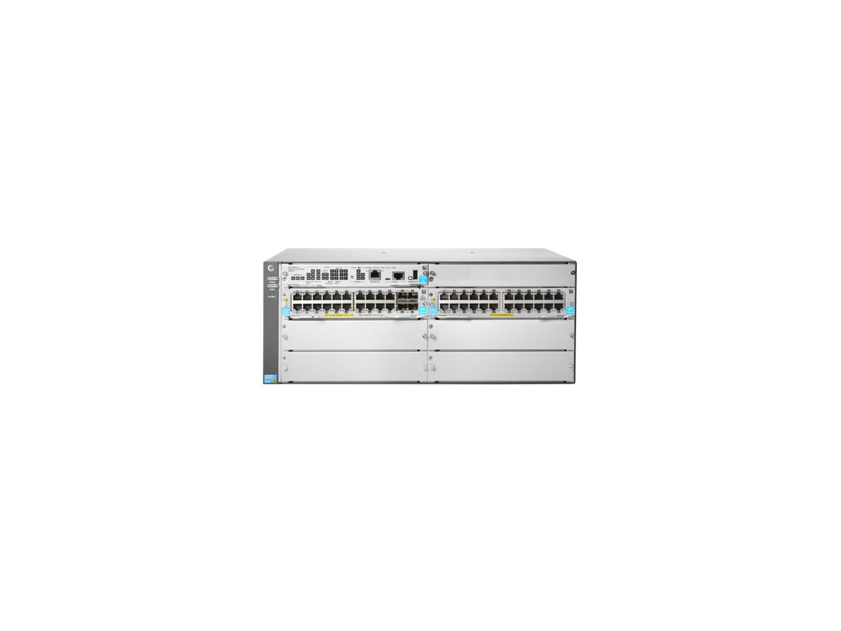 Hewlett Packard Enterprise 5406R 44GT PoE+ & 4-port SFP+ (No PSU) v3 zl2 Verwalteter Netzwerk-Switch L3 Gigabit Ethernet (10/100/1000) Energie Über Ethernet (PoE) Unterstützung 4U Grau