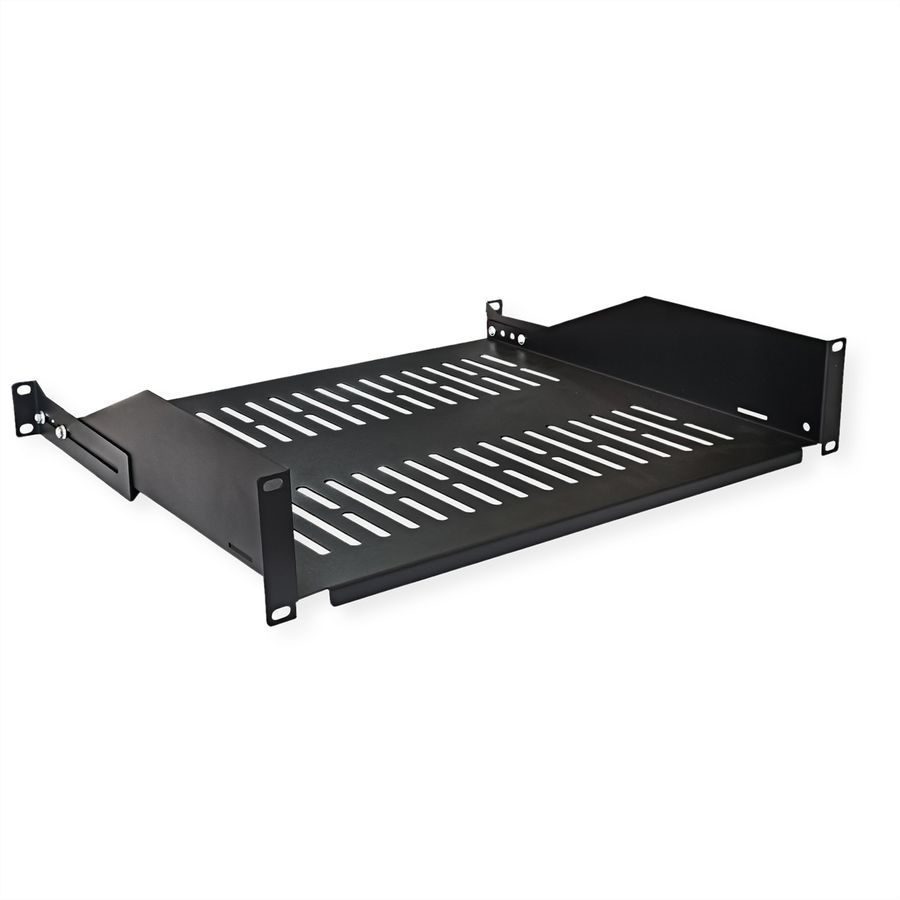 VALUE 19-Zoll-Geräteträger, 485 x 400mm, 2HE, max. 25kg, schwarz