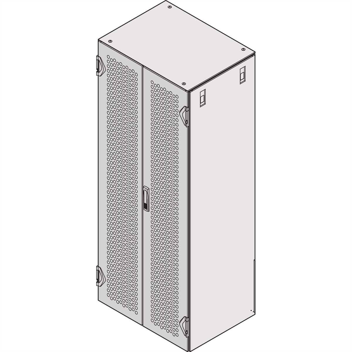SCHROFF DOP.TUER PERF.2200H600B 7035