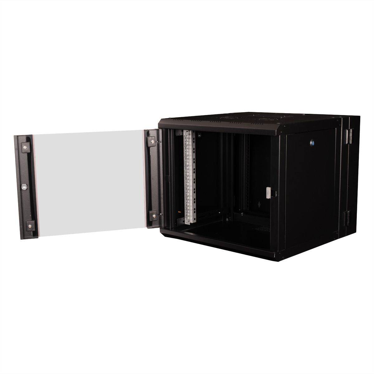ROLINE 19-Zoll Wandgehäuse Pro 9 HE, 600x600 BxT zweiteilig schwenkbar schwarz