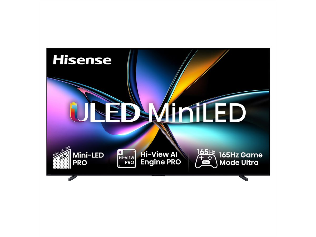 Hisense TV 100U7Q PRO 100", Mini-LED 4K, 165Hz, 2'000 Nits