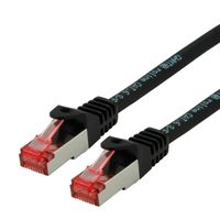 ROLINE Patchkabel Cat.6 S/FTP (PiMF), Component Level, LSOH, schwarz, 2 m
