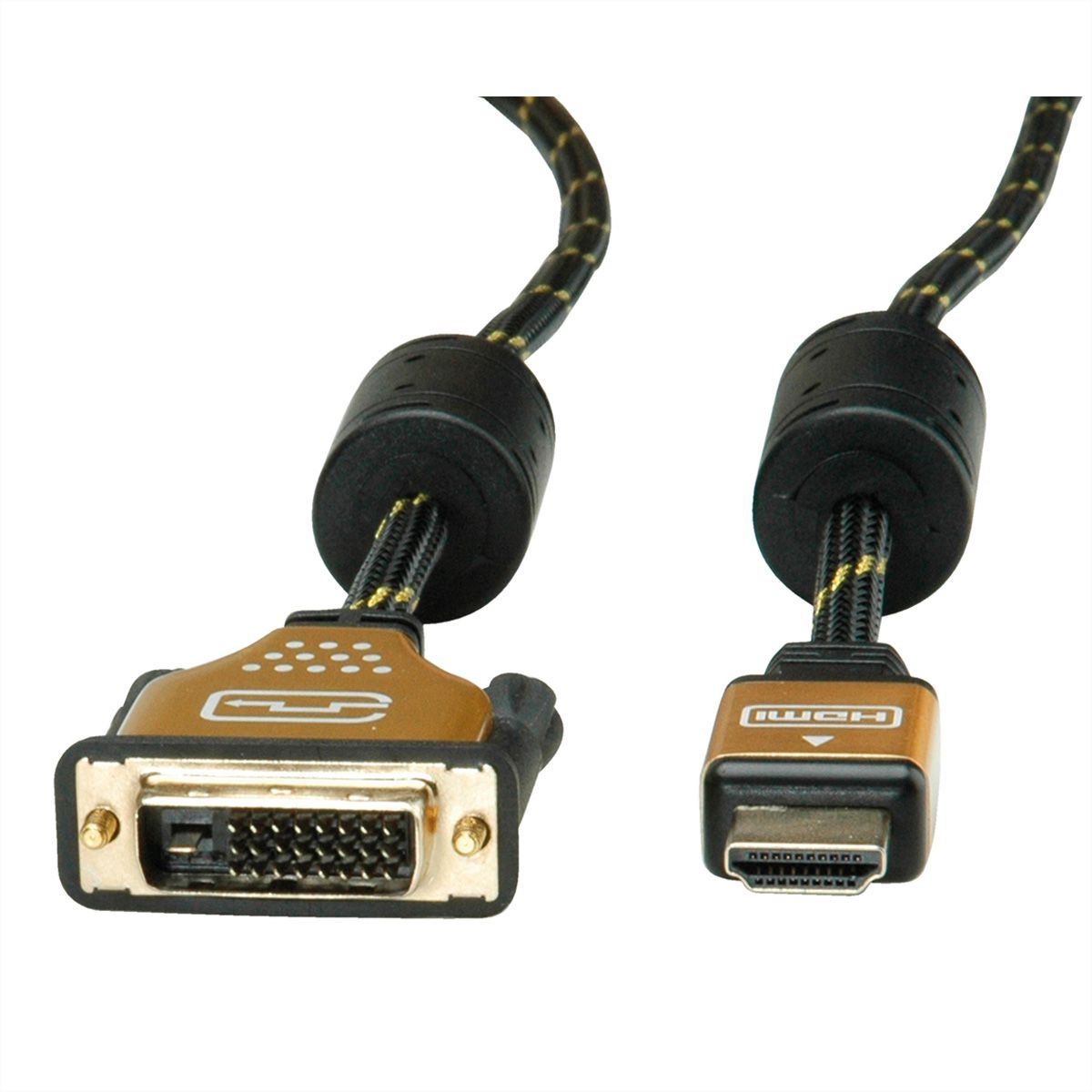 ROLINE GOLD Monitorkabel DVI-HDMI, ST-ST, (24+1) dual link, Retail 