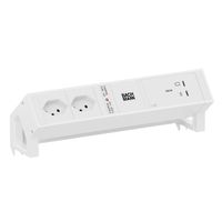 BACHMANN DESK2 white 2xCH 90°, 1xUSB C/C 100W L=0,2m RAL9010