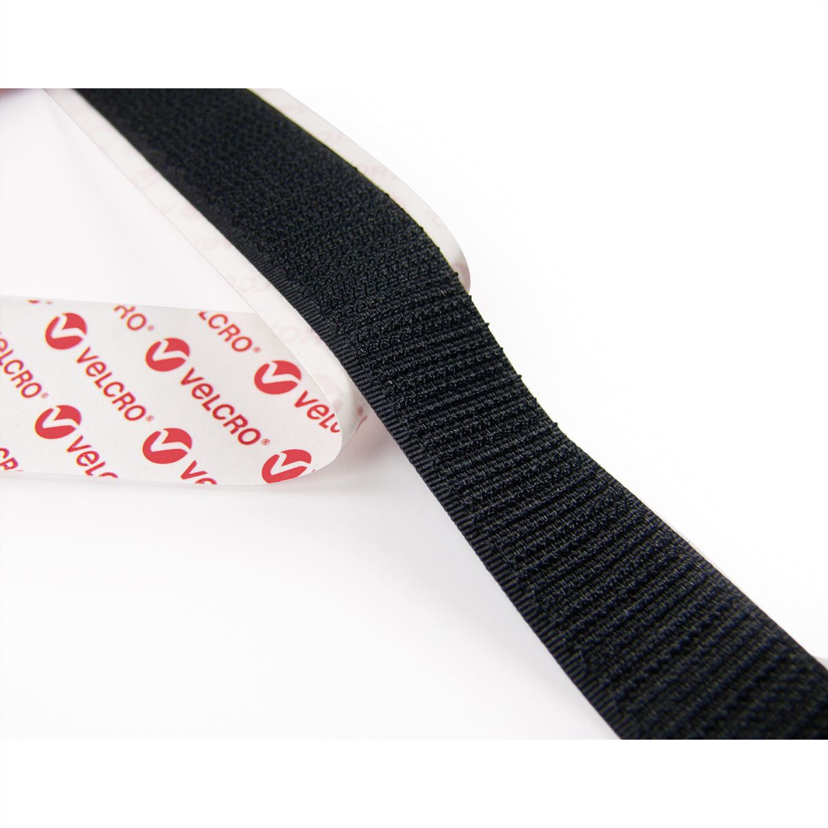 VELCRO® Klettband Selbstklebend, Haken & Flausch 20mm x 10m Schwarz