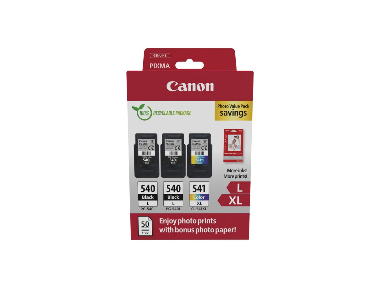 Canon PG-540L x2/CL-541XL Photo Value Pack - Plus
