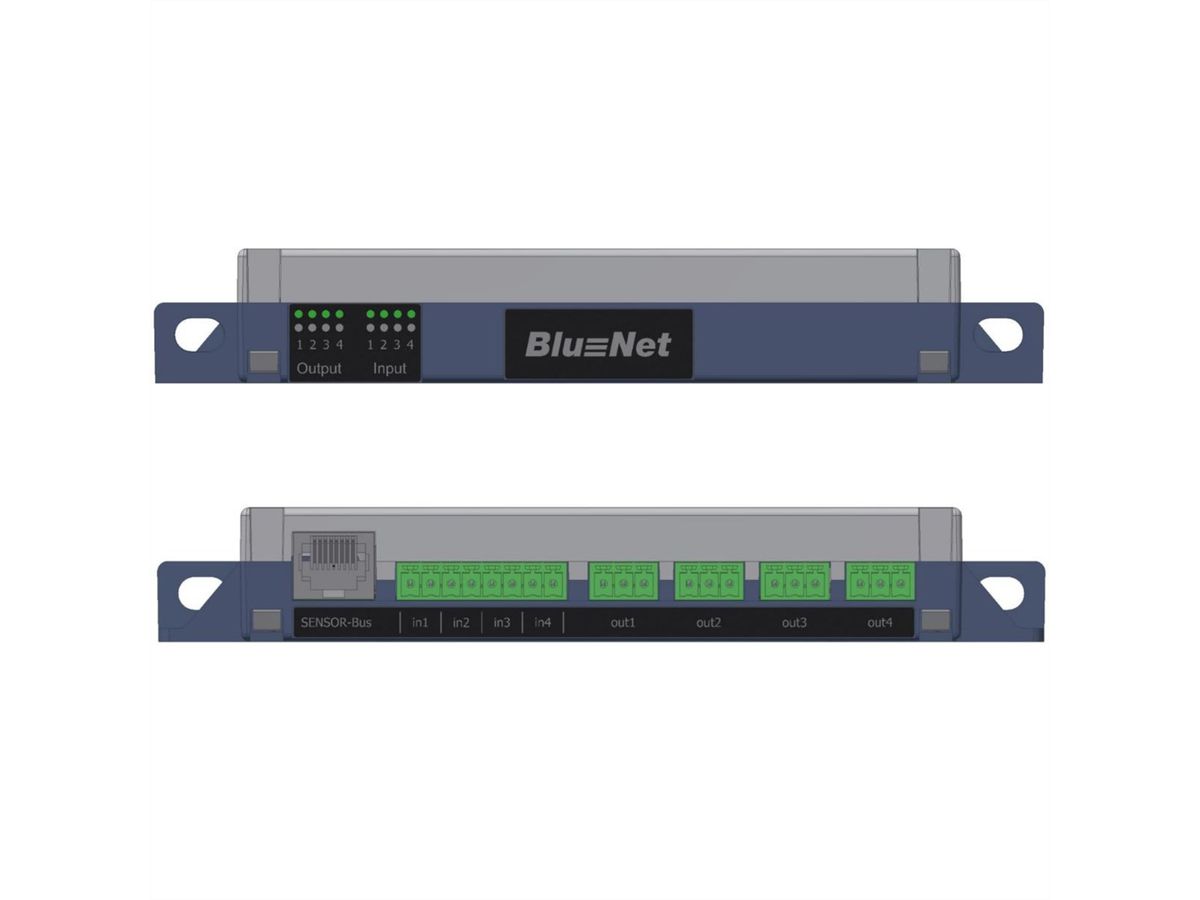 BACHMANN BlueNet GPIO Modul, 4x Eingang/4x Relais-Ausgang