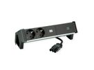 BACHMANN DESK2 ALU BLACK 2xSchutzkt.USBC, USB Charger 60W 0,2m GST18