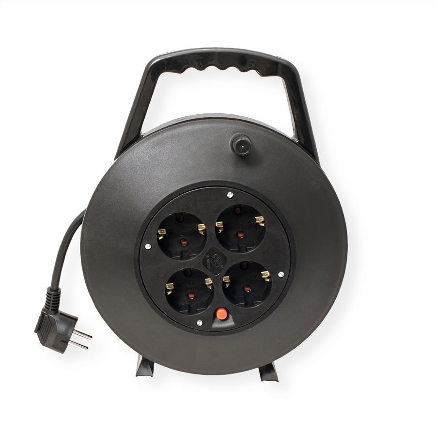 BACHMANN Schutzkontakt-Aufrollkabelbox 4fach AC230V Kabel, 10 m