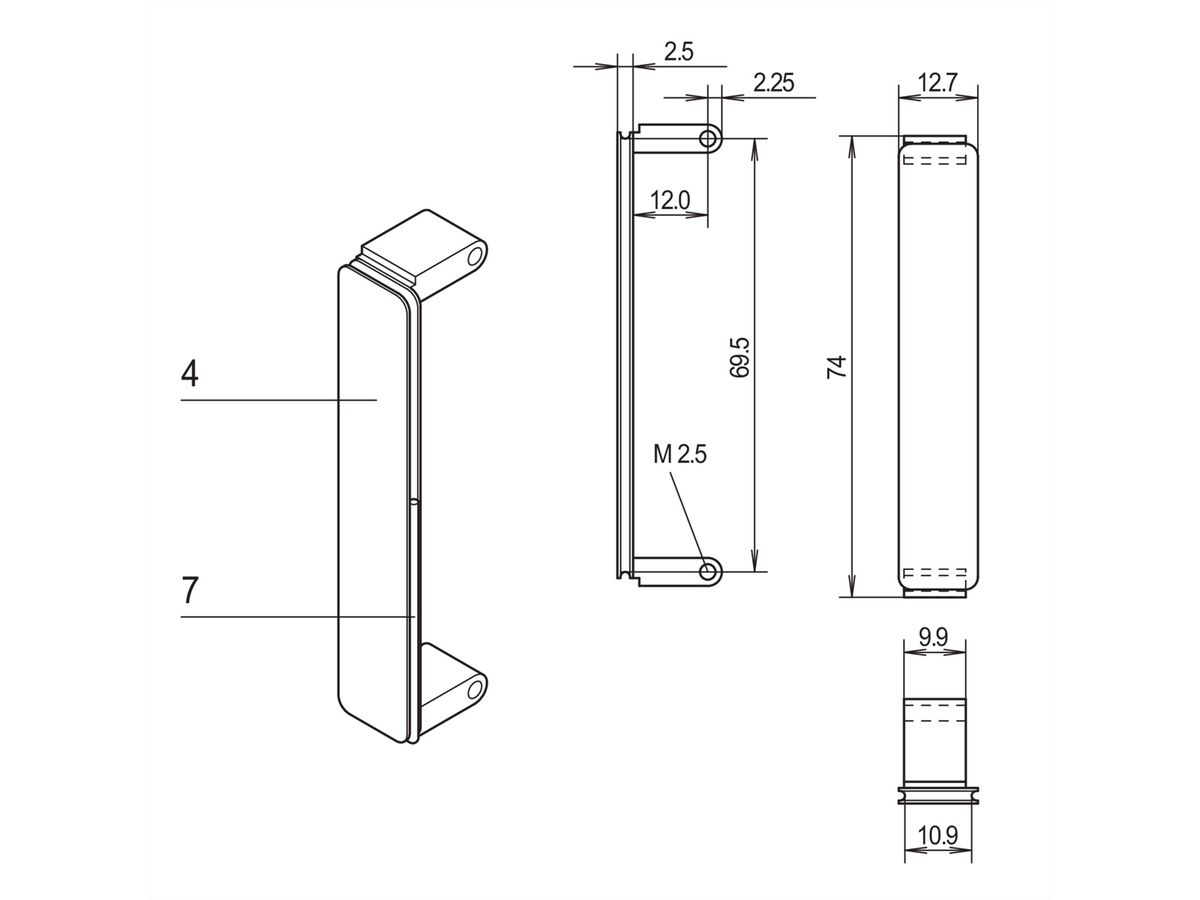 SCHROFF PMC Mezzanine-Frontplatten - FRONTPL. MEZZA. KPL. 10STK