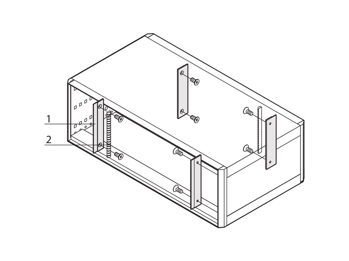 SCHROFF EMV-Dichtung Frontplatte / Rückwand - Seitenwand - EMC-TRAEGERLEISTE 6HE FPL-SW