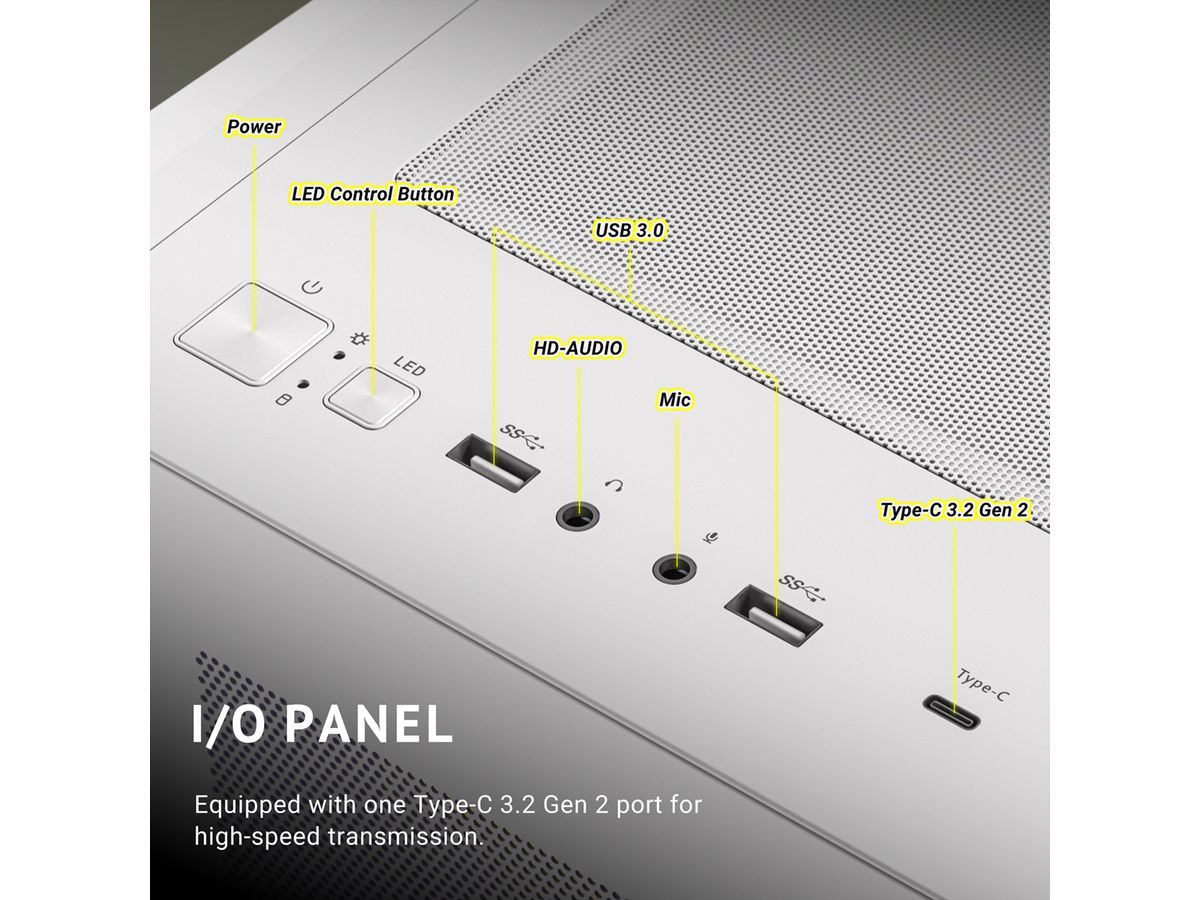 ANTEC Constellation C5 ARGB PC Gehäuse Midi Tower ATX, weiß