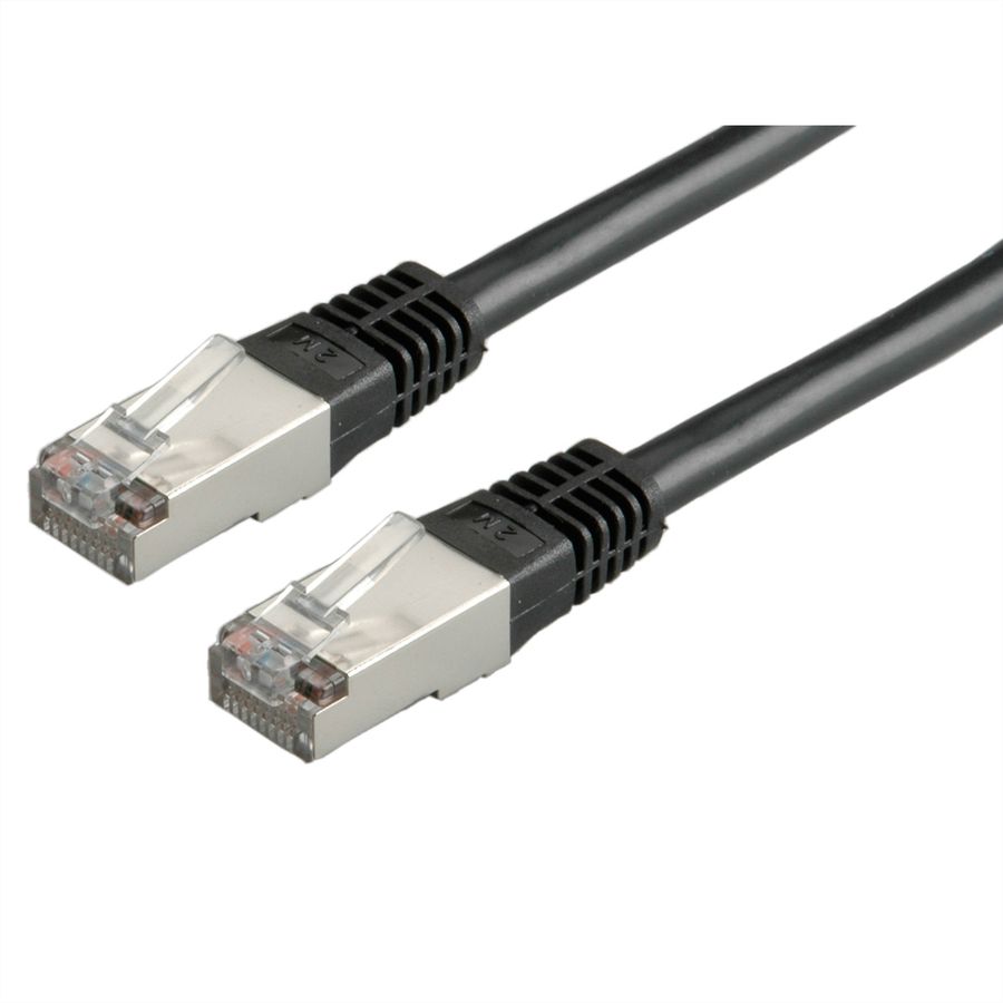 VALUE Patchkabel Cat.6 (Class E) S/FTP (PiMF), schwarz, 0,5 m