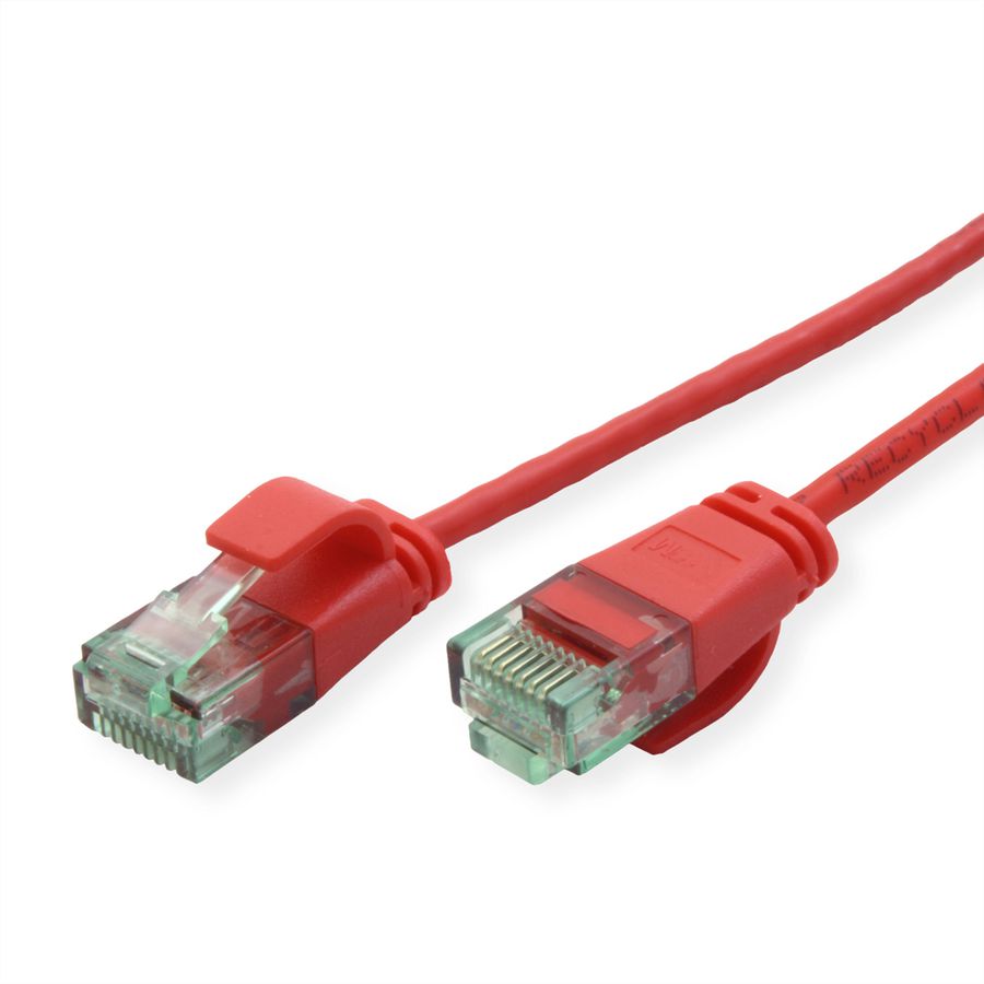 ROLINE RM UTP DataCenter Patchkabel Cat.6A (Class EA), slim, rot, 2 m