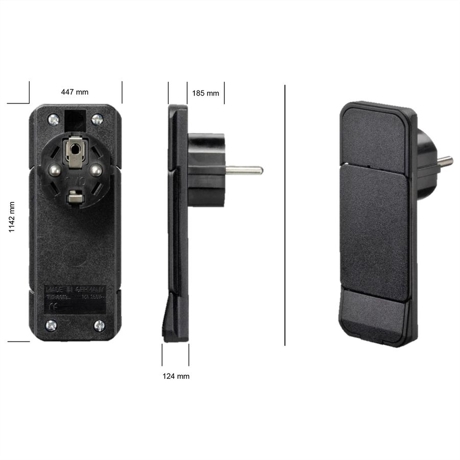 BACHMANN SMART PLUG Schutzkontakt Montagestecker, schwarz