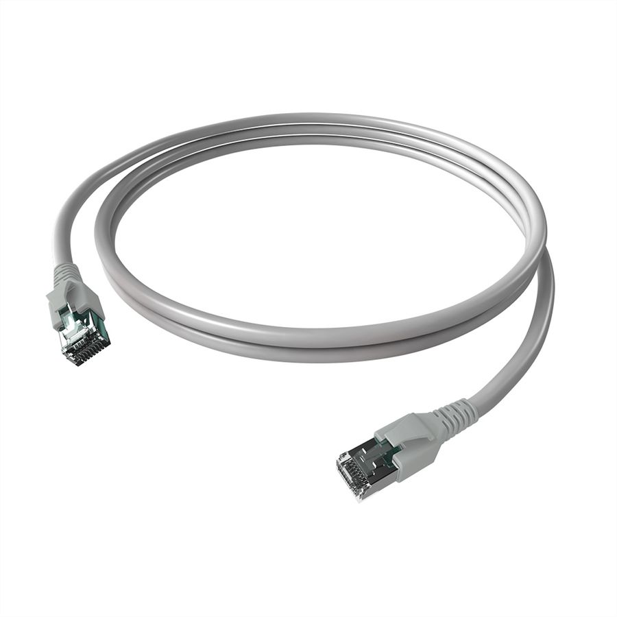 EasyLan FlexBoot Patchkabel Cat.6A, S/FTP, grau, 2 m