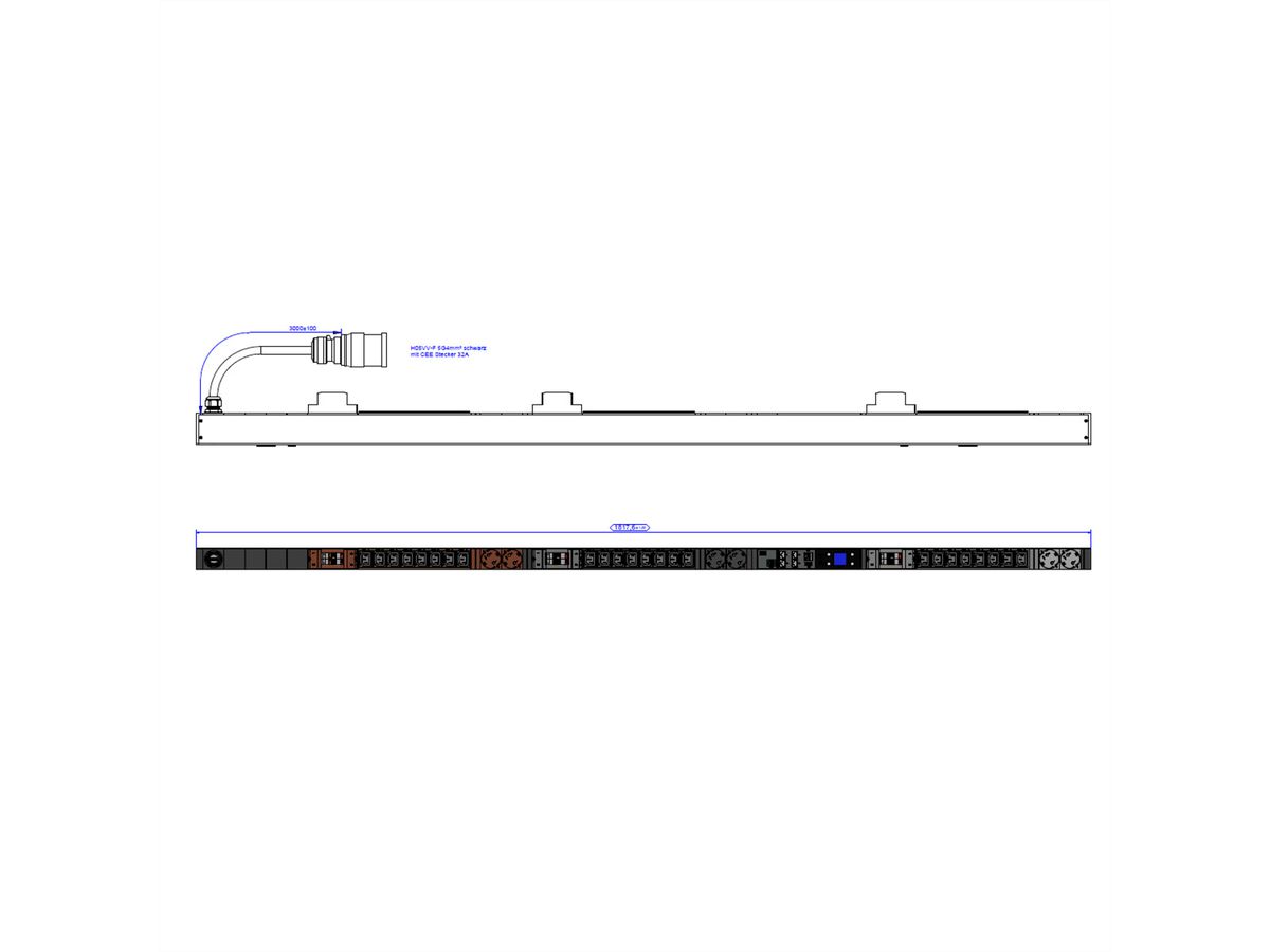 BACHMANN BN7500 24xC13 6xCEE7/3 6xLS, Messung pro Phase, Steckdosen schaltbar